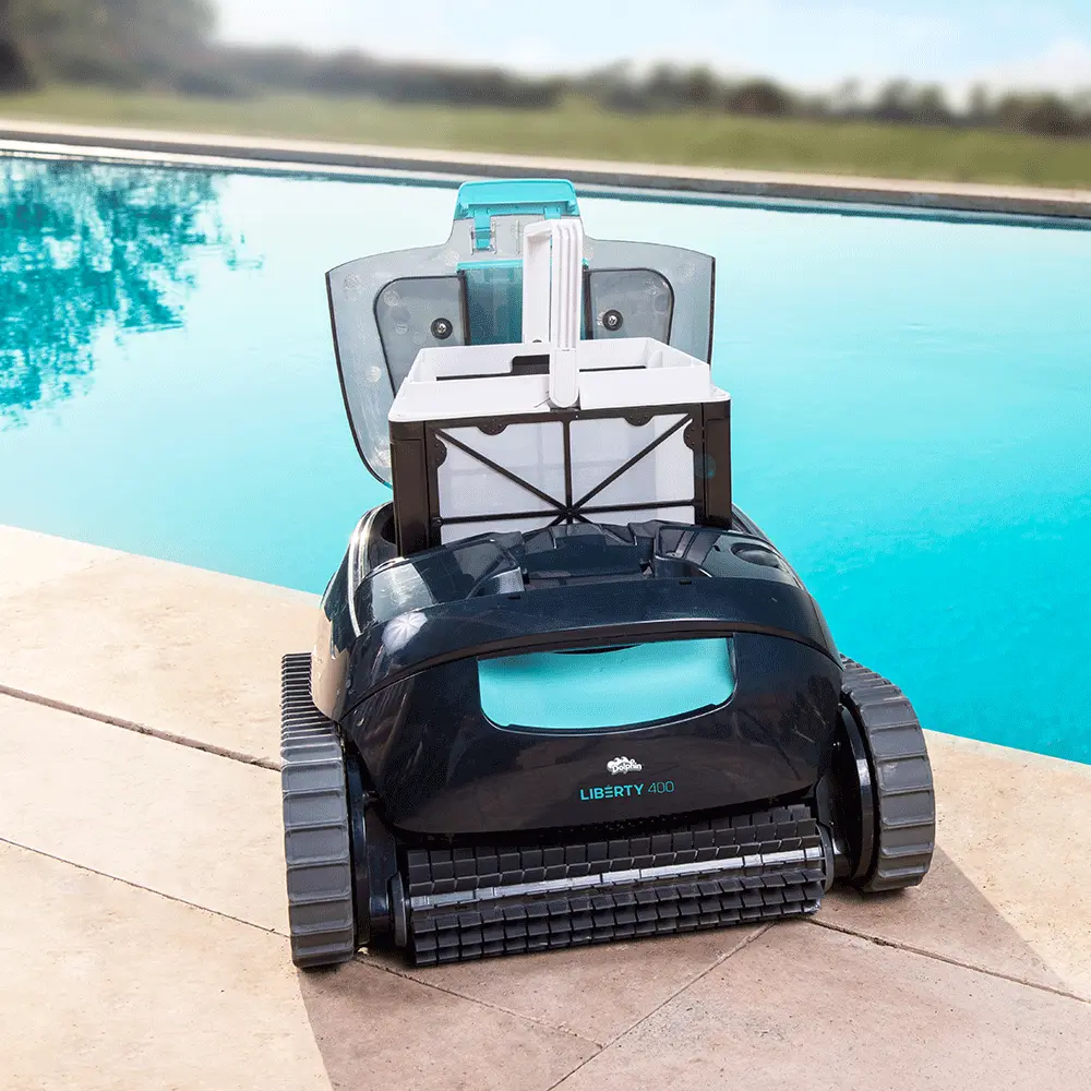 Dolphin-Liberty-400-Filter-Basket-Open-Pools-and-More Aspirateur de Piscine Automatique Dolphin Liberty 400 – Image 1