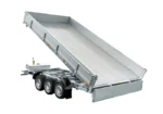 REMORQUE BENNE HYDRAULIQUE 3 ESSIEUX 400×200 UNITRAILER TASKER 400/3C 3500 KG