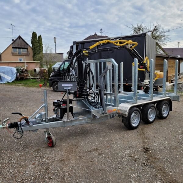 Remorque bois HT353017-K avec grue – transport bois - forestier
