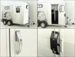 Cheval | Plateforme de chargement | Remorque blanche pour chevaux (Réf. GA-5549-25)
