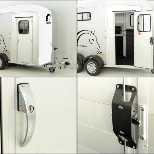 Cheval | Plateforme de chargement | Remorque blanche pour chevaux (Réf. GA-5549-25)