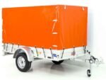 Remorque | 125 x 250 cm | 750 kg | avec bâche | Orange – Image 5
