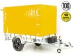 Remorque 1300 kg | 125 x 250 cm | Bâche haute 160 cm Jaune | Type 4.13
