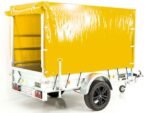 Remorque 1300 kg | 125 x 250 cm | Bâche haute 160 cm Jaune | Type 4.13 – Image 2