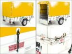 Remorque de 750 kg | 125 x 250 cm | avec bâche jaune