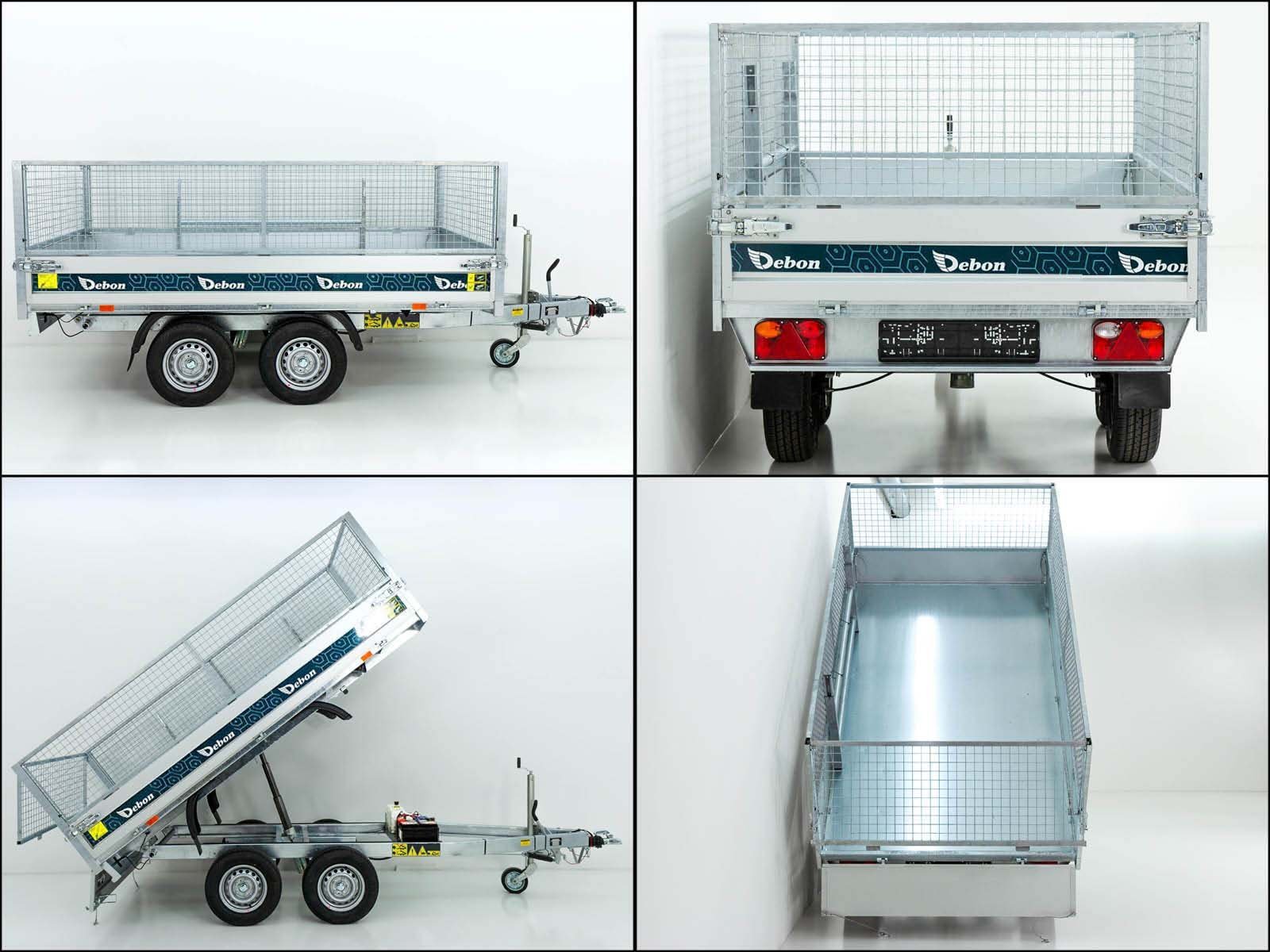 6-ruckw-14.jpg Benne basculante arrière Debon 155x305cm 2.0t – pompe électrique – maille 60cm – OFFRE SPÉCIALE Véhicule neuf – Image 1