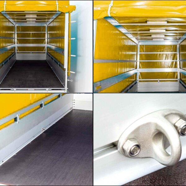 Remorque type 8.26 | 150 x 350 cm | 2600 kg | avec bâche | Jaune