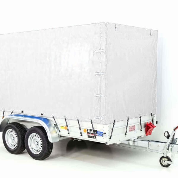 Remorque type 8.26 | Dimensions 150 x 350 cm | 2600 kg | avec bâche blanche | Véhicule neuf