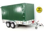 Remorque porte-voitures | Surface utile 150 x 350 cm | Charge utile 2600 kg | Bâche verte | Type 8.26 – Image 10