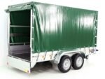 Remorque porte-voitures | Surface utile 150 x 350 cm | Charge utile 2600 kg | Bâche verte | Type 8.26