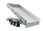 REMORQUE BENNE HYDRAULIQUE 3 ESSIEUX 400×200 UNITRAILER TASKER 400/3C 3500 KG